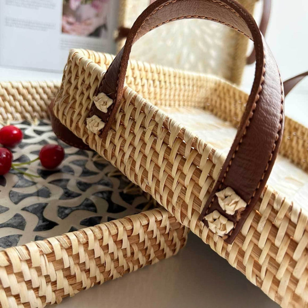Rattan Tray - Eco-Friendly, Handcrafted Rustic Storage Solution 5