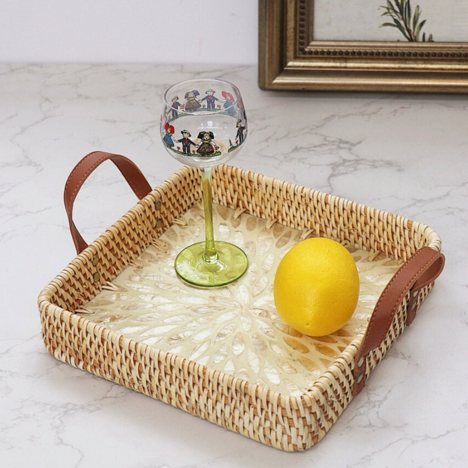 Rattan Tray - Eco-Friendly, Handcrafted Rustic Storage Solution 9