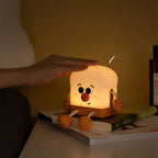 Rechargeable LED Night Light in Playful Toast Design – Warm Soothing Light for Kids' Rooms and Cozy Spaces 0