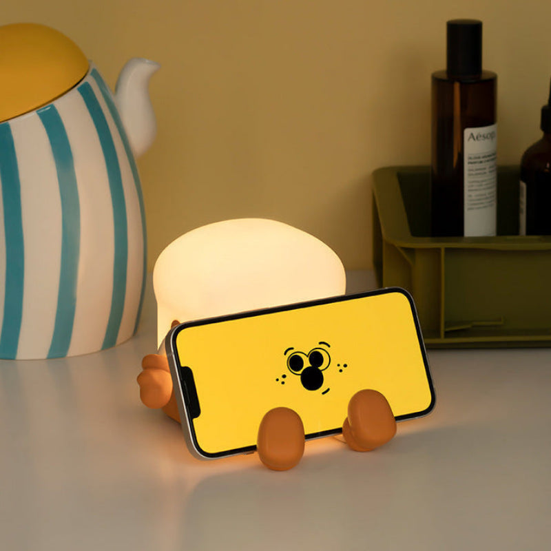 Rechargeable LED Night Light in Playful Toast Design – Warm Soothing Light for Kids' Rooms and Cozy Spaces 1