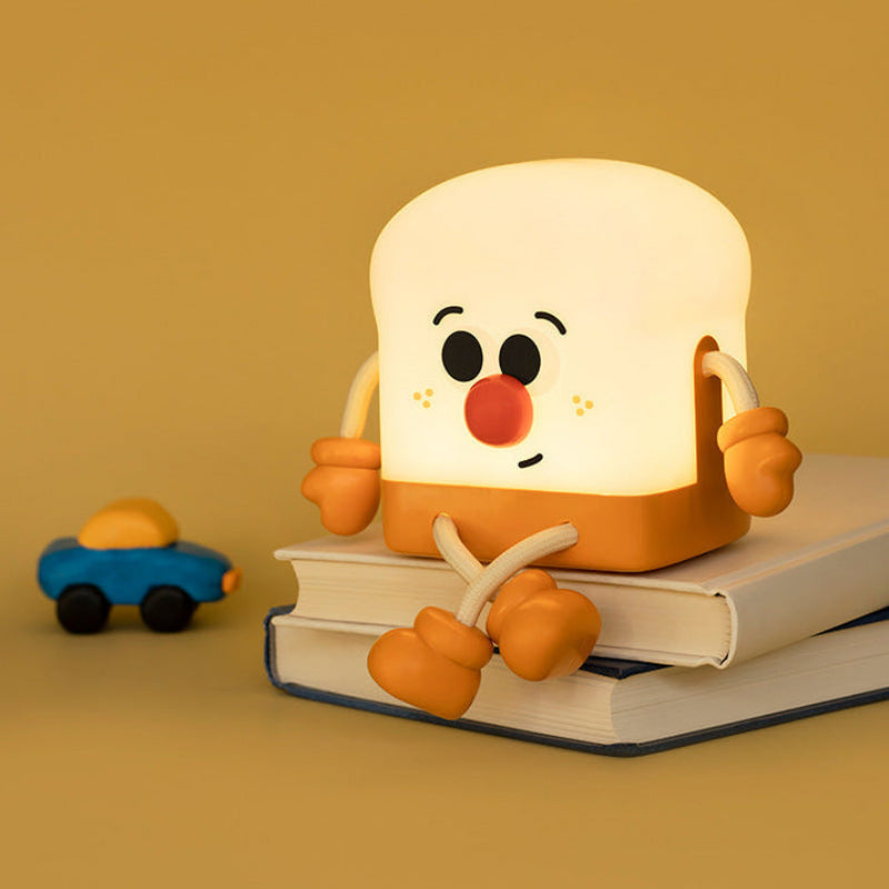 Rechargeable LED Night Light in Playful Toast Design – Warm Soothing Light for Kids' Rooms and Cozy Spaces 2