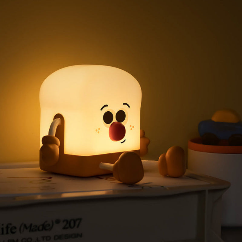 Rechargeable LED Night Light in Playful Toast Design – Warm Soothing Light for Kids' Rooms and Cozy Spaces 4