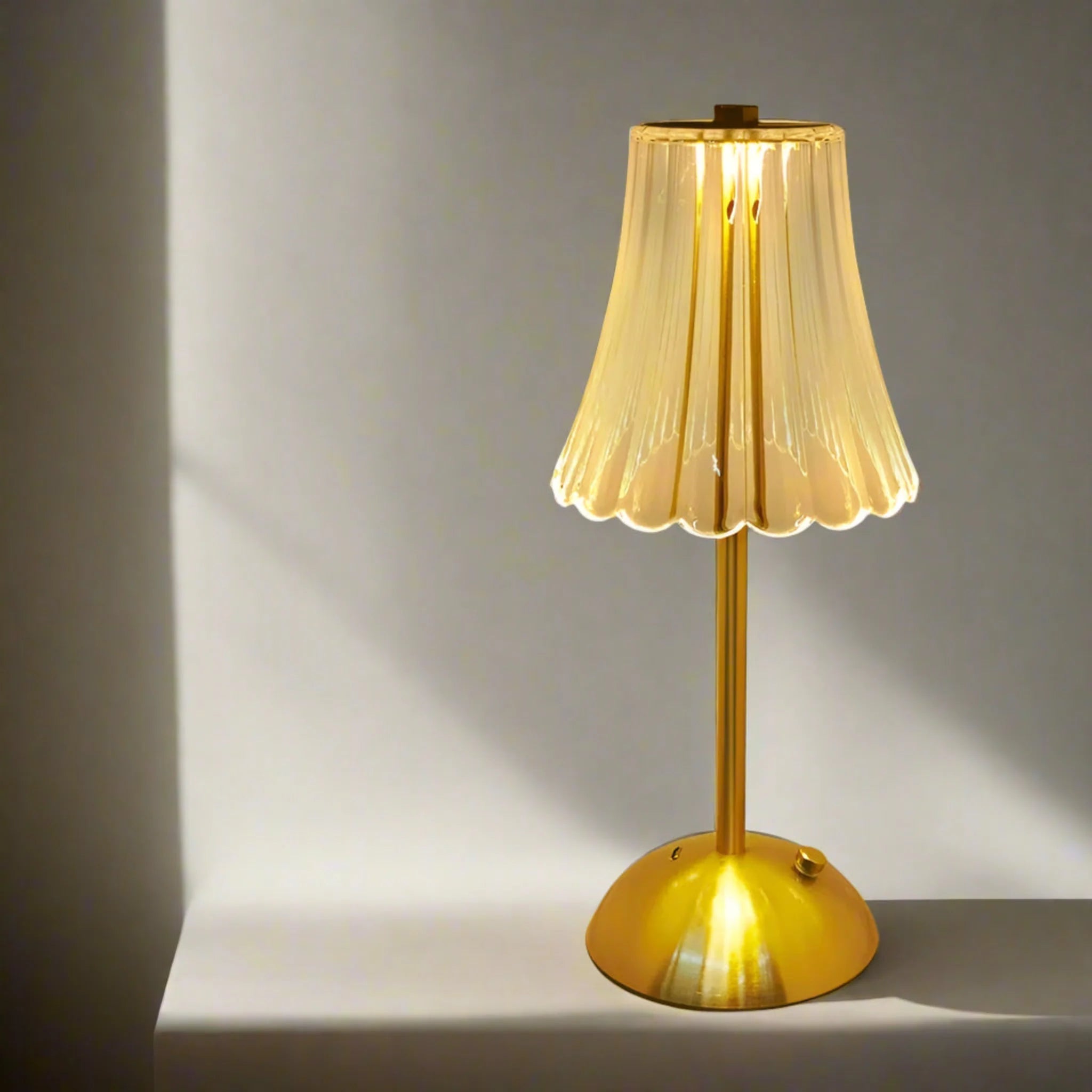 Rechargeable Table Lamp - Cordless Touch Dimming with Crystal Shade 4