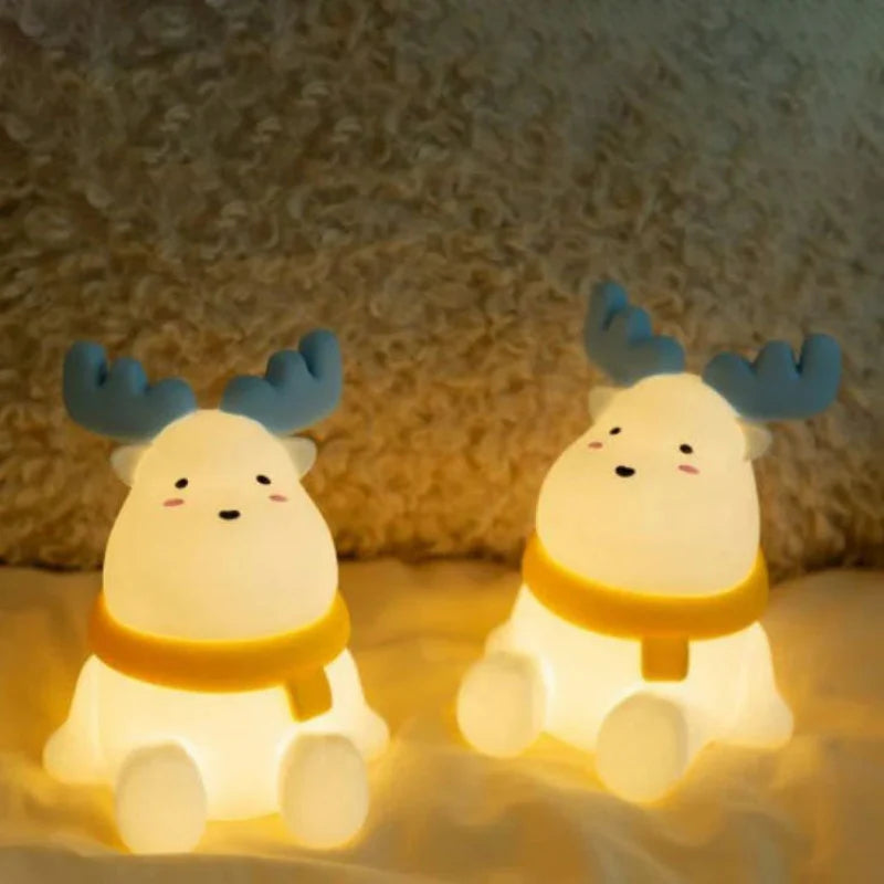 Reindeer Silicone Table Lamp - USB Rechargeable, Soft LED Night Light 1