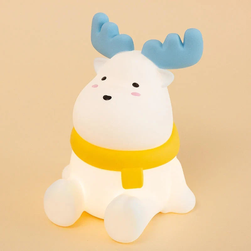 Reindeer Silicone Table Lamp - USB Rechargeable, Soft LED Night Light 8