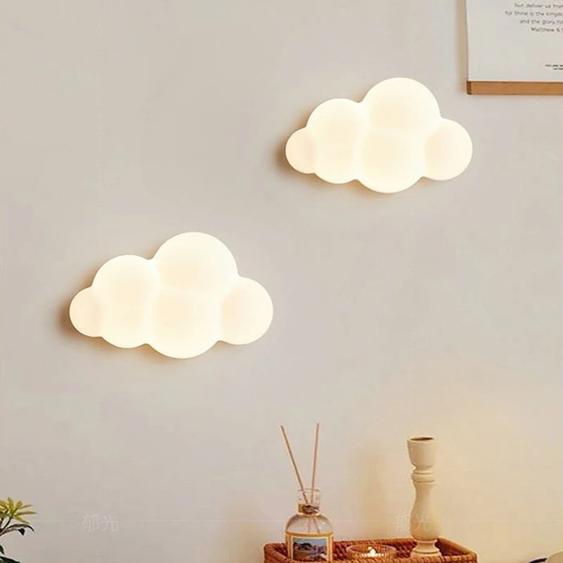 Remote-Controlled Cloud Wall Lamp with Adjustable Light Temperature – Cozy Wall Sconce Lighting for Indoor Spaces 1