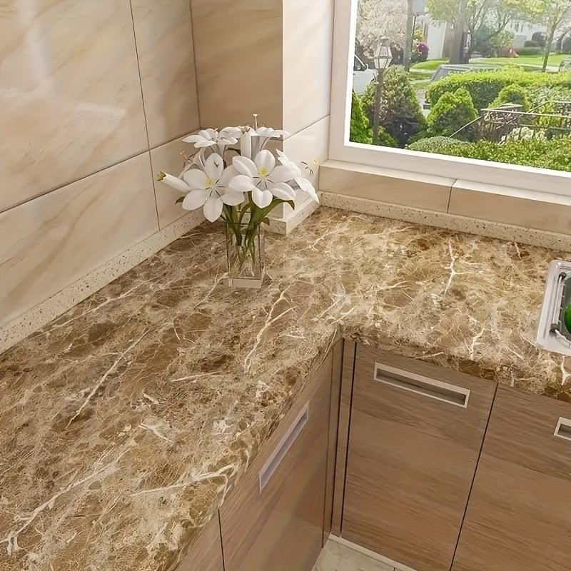 Removable Wallpaper - Self-Adhesive Marble Effect for Easy Installation 0