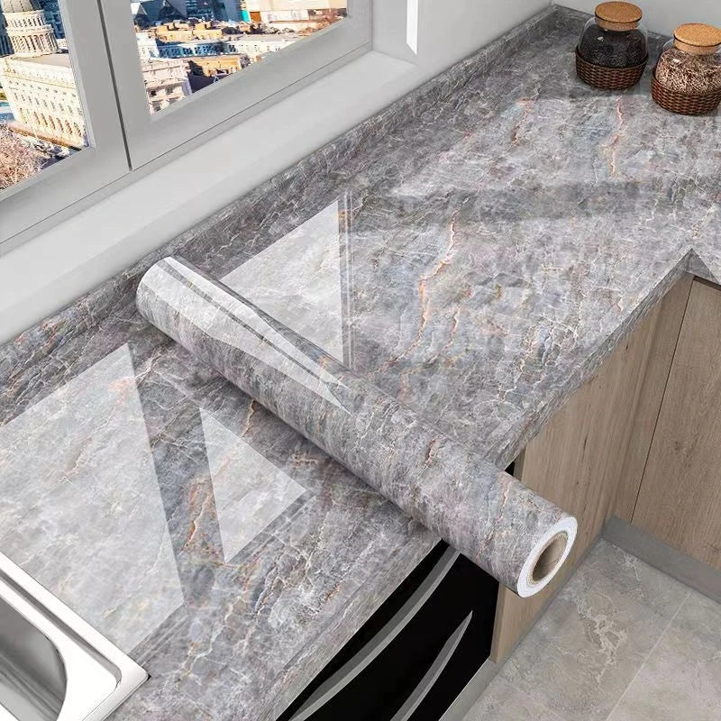 Removable Wallpaper - Self-Adhesive Marble Effect for Easy Installation 1