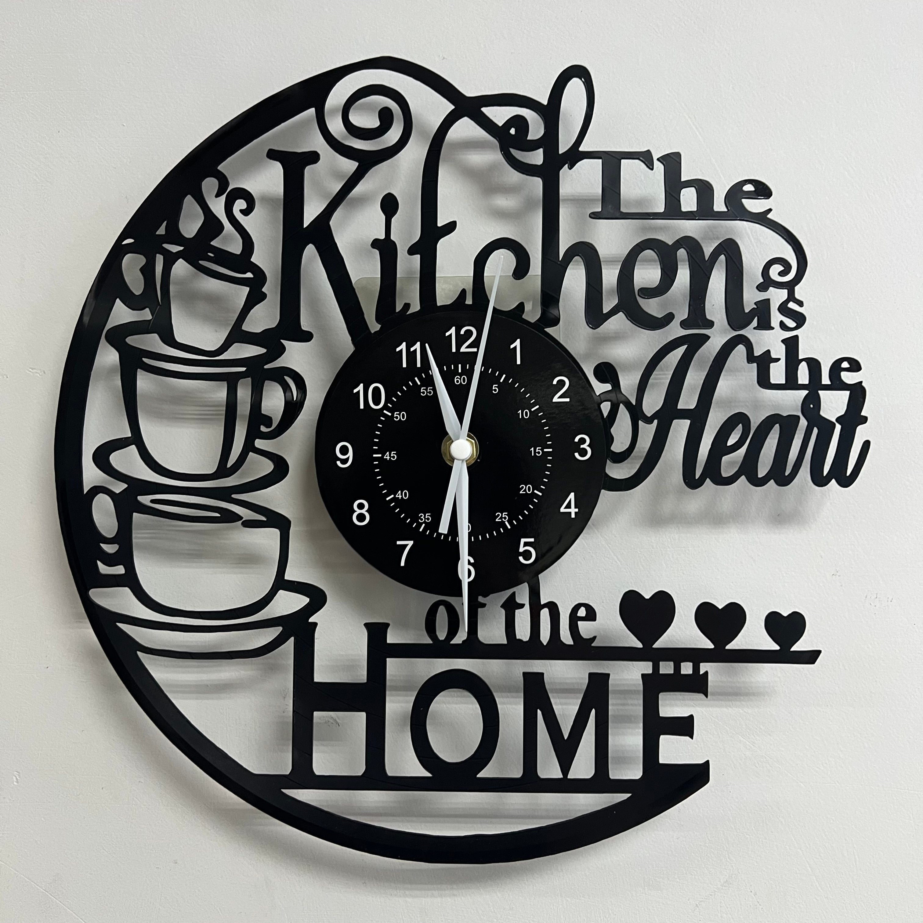 Retro Kitchen Wall Clock - Timeless LED Decor for Home and Functionality 0