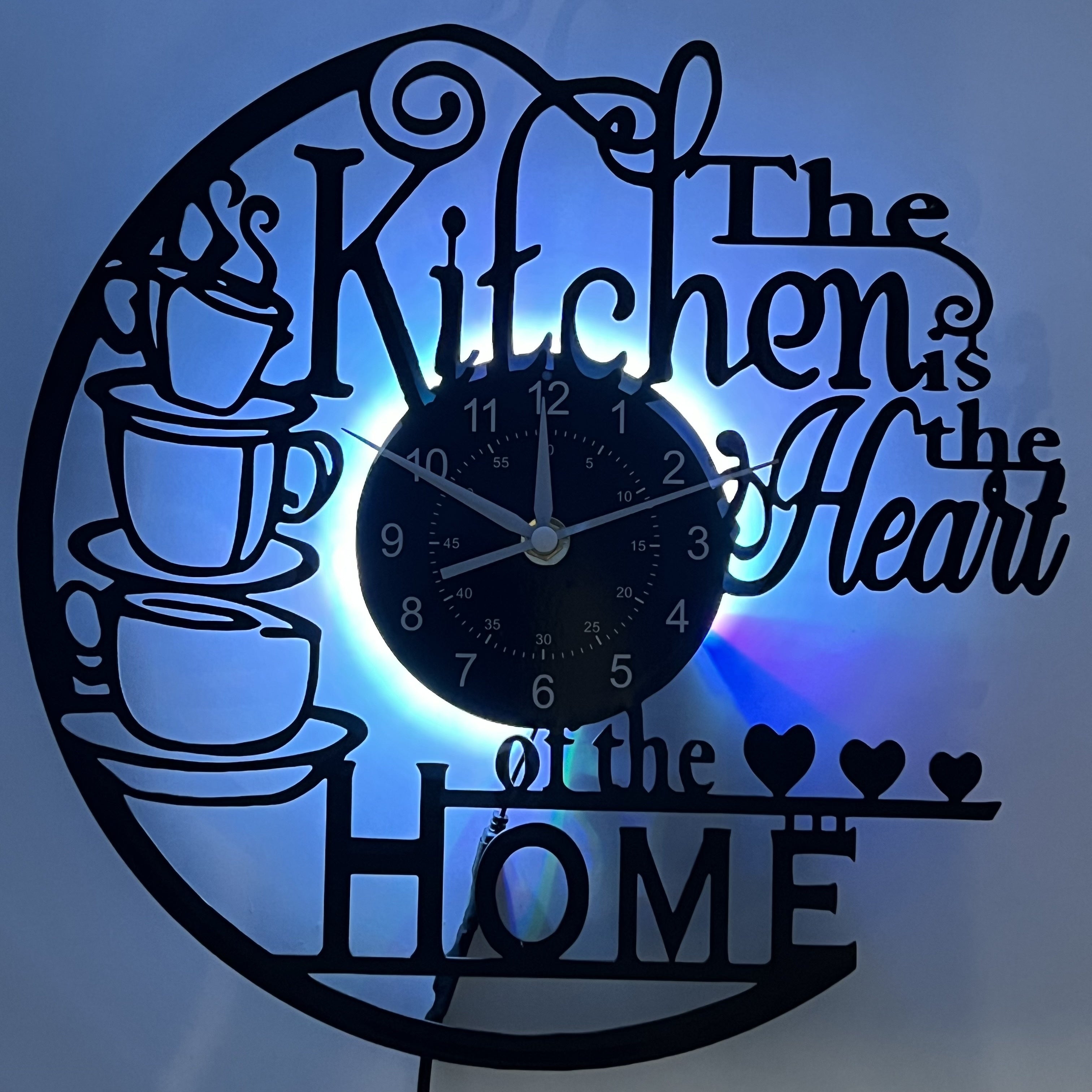 Retro Kitchen Wall Clock - Timeless LED Decor for Home and Functionality 3