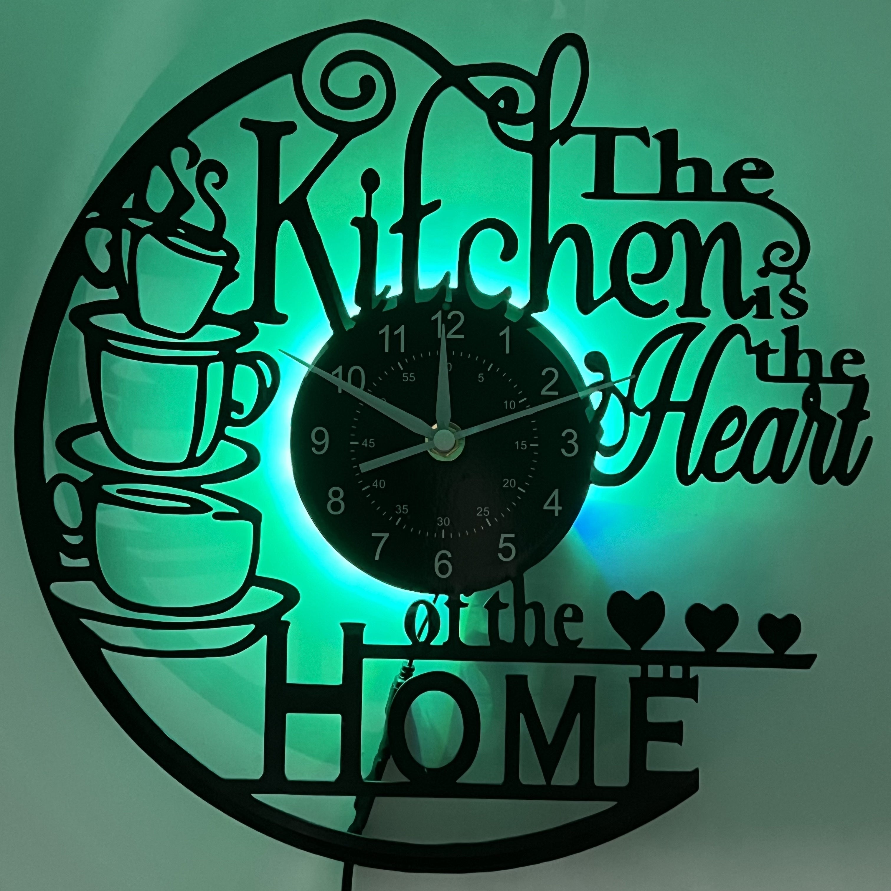 Retro Kitchen Wall Clock - Timeless LED Decor for Home and Functionality 4