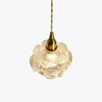 Retro Rose Pendant Light - Elegant Glass Hanging Design 1