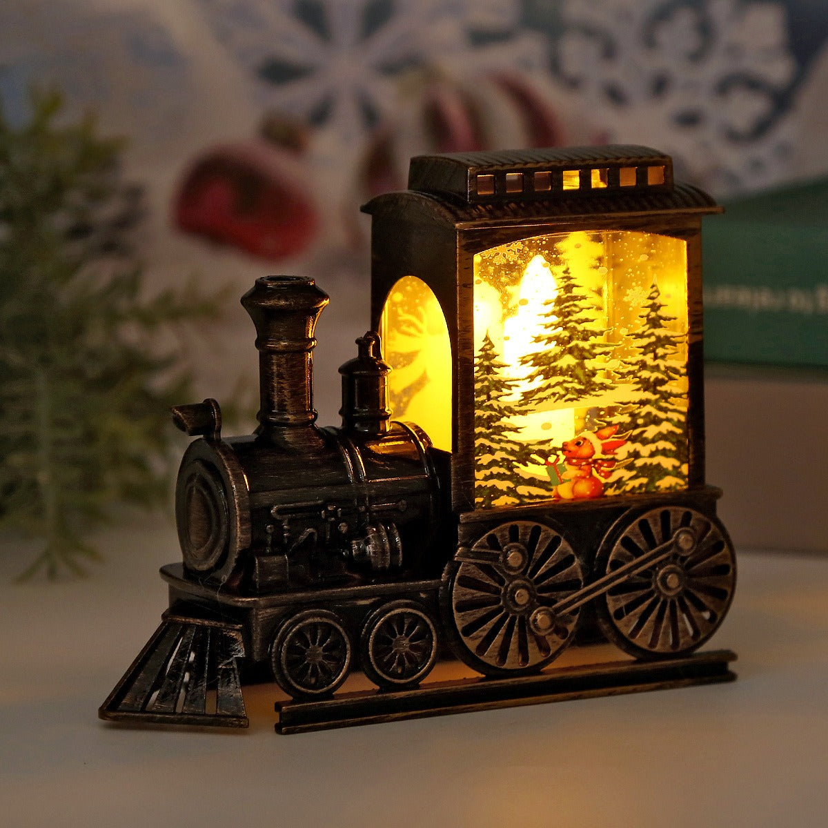 Retro Train LED Night Light - Festive Holiday Ambiance & Warm Glow 5
