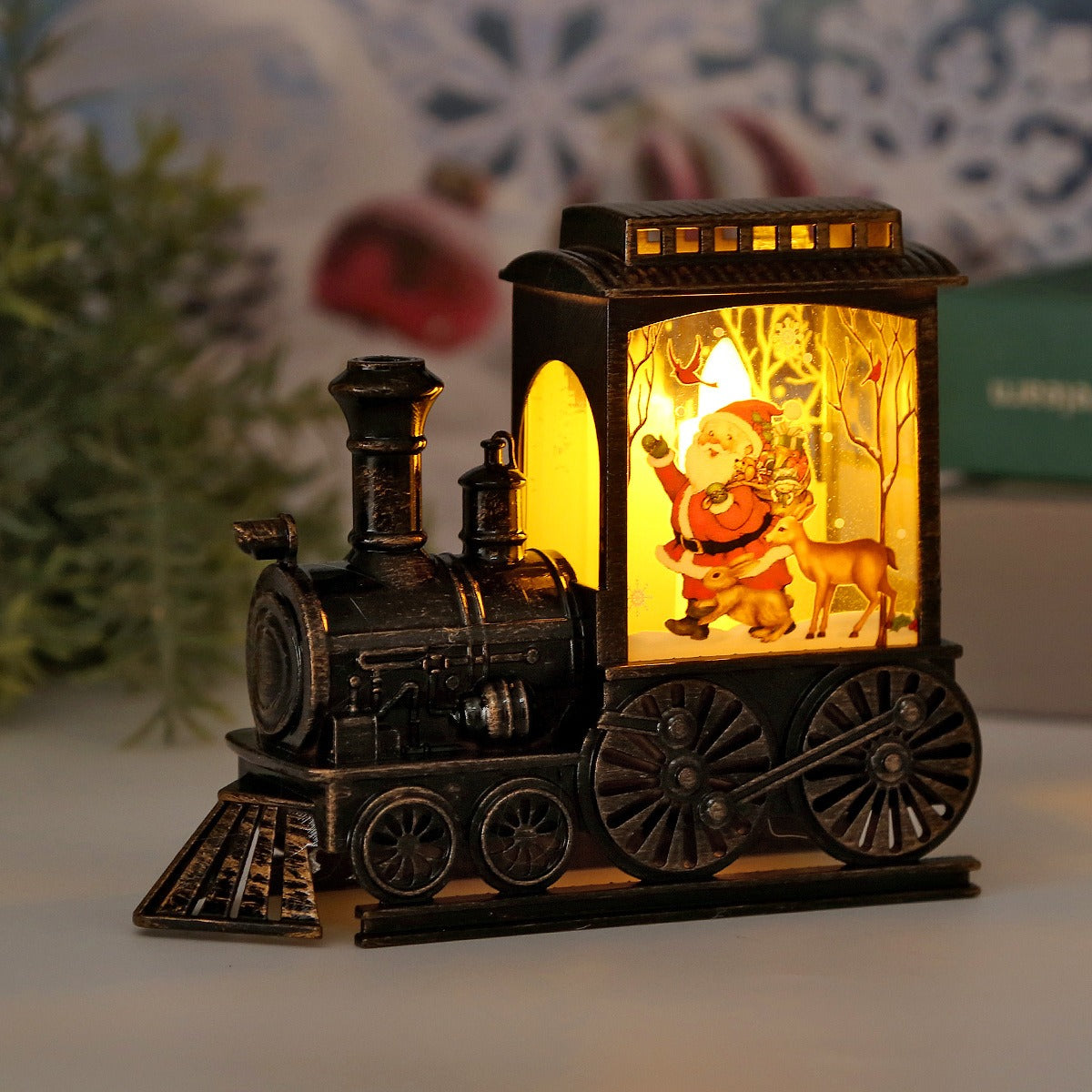 Retro Train LED Night Light - Festive Holiday Ambiance & Warm Glow 6