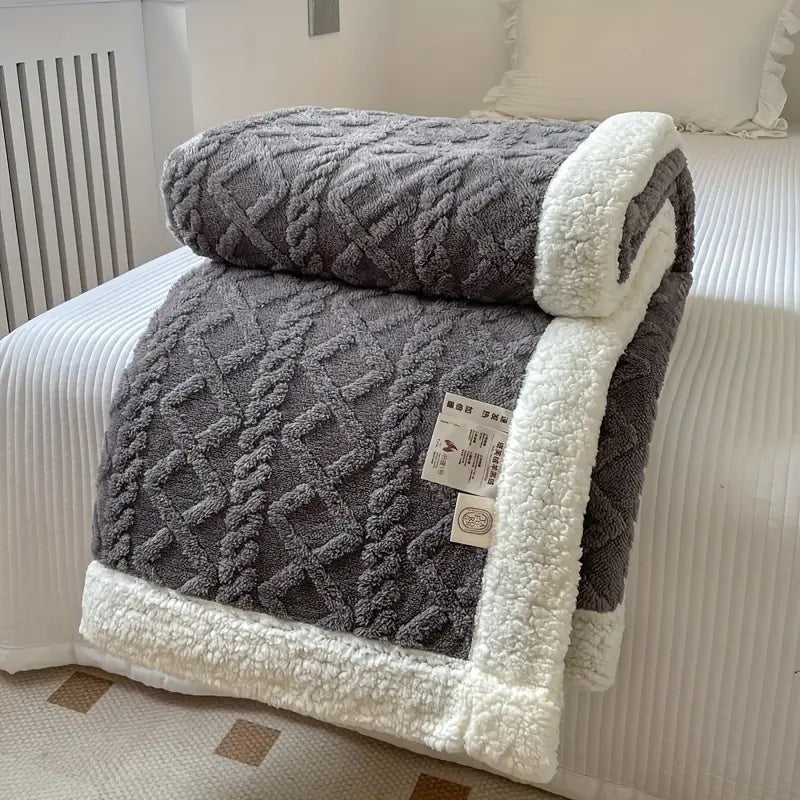 Reversible Sherpa Blanket – Ultra-Soft Brushed Fleece, Cozy All-Season Throw for Sofa and Bed, Lightweight and Machine Washable 0