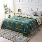 Reversible Throw Blanket - Soft 100% Cotton Nordic Design with Fringed Edges 2