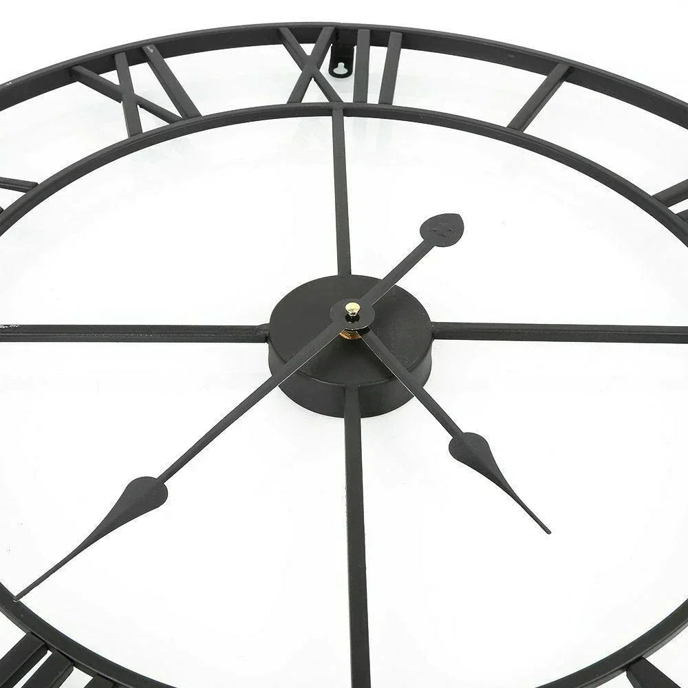 Metal Roman Numeral Wall Clock - Elegant Decor for Any Room 1