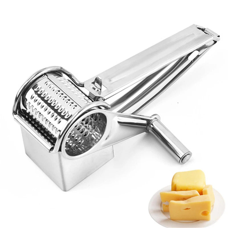 Rotary Cheese Grater - Effortless Grating with Interchangeable Drums 5