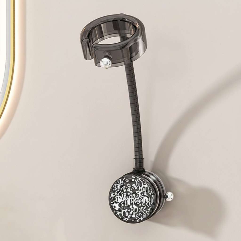 Rotating Hair Dryer Holder - Adjustable Wall Mount for Organized Storage 10