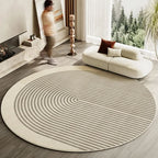 Round Washable Area Rug - Non-Slip Comfort for Living Room Decor 10