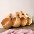Rubberwood Mug Collection - Eco-Friendly, Unique Grain Design 3