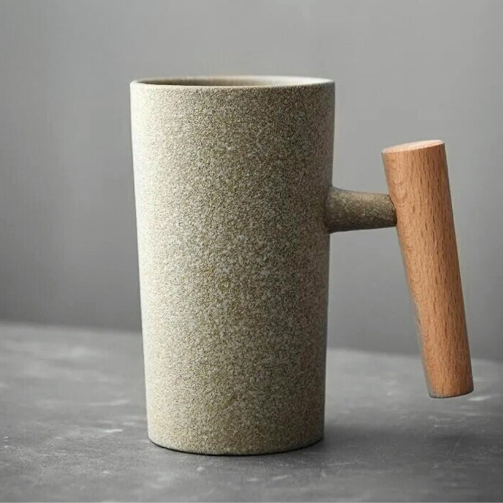 Rustic Ceramic Coffee Mug - Vintage Charm for Hot Beverages 1