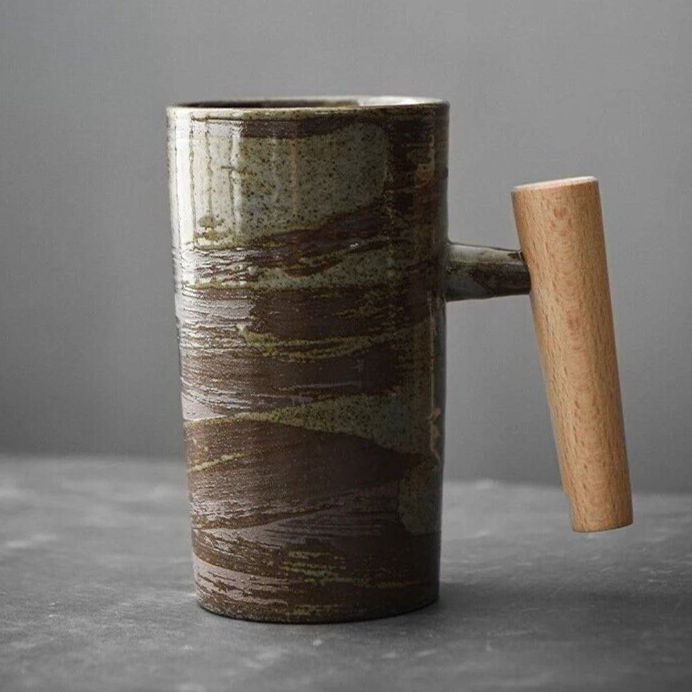 Rustic Ceramic Coffee Mug - Vintage Charm for Hot Beverages 3