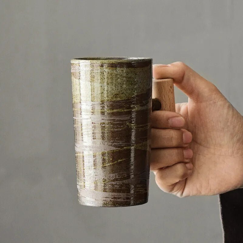 Rustic Ceramic Coffee Mug - Vintage Charm for Hot Beverages 6