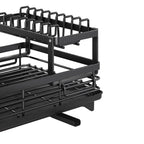 Rustproof Dish Drainer Rack with Adjustable Swivel Spout – Large Capacity Carbon Steel Dish Drying Rack for Efficient Kitchen Organization 4