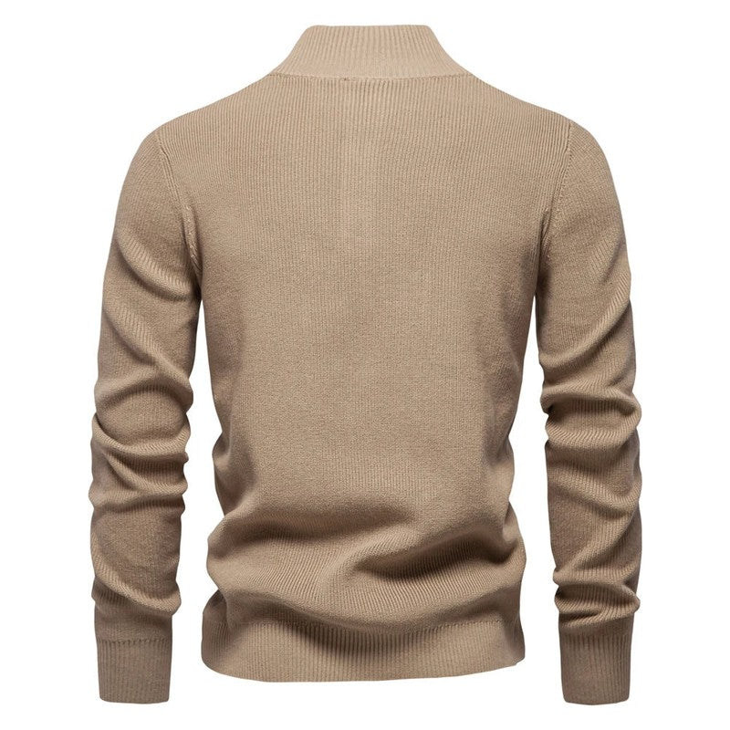 Men’s Cotton Sweater with Button Details