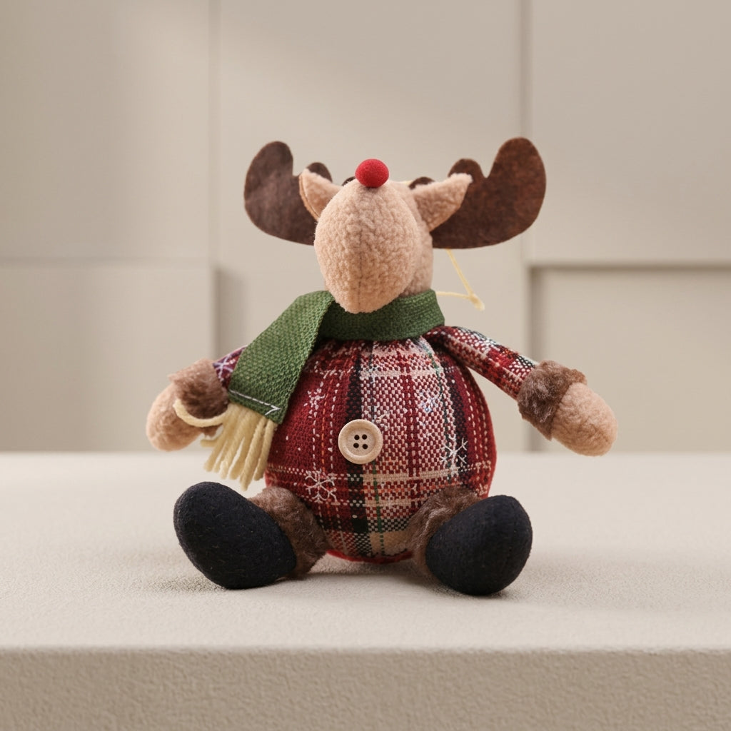 Christmas Plush Santa Figurine with Decorative Felt Features 3