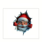 Santa Wall Sticker - 3D Waterproof Wall Decal for Easy Holiday Decor 4