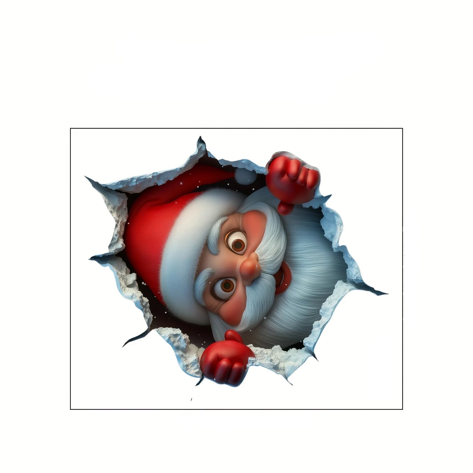 Santa Wall Sticker - 3D Waterproof Wall Decal for Easy Holiday Decor 7