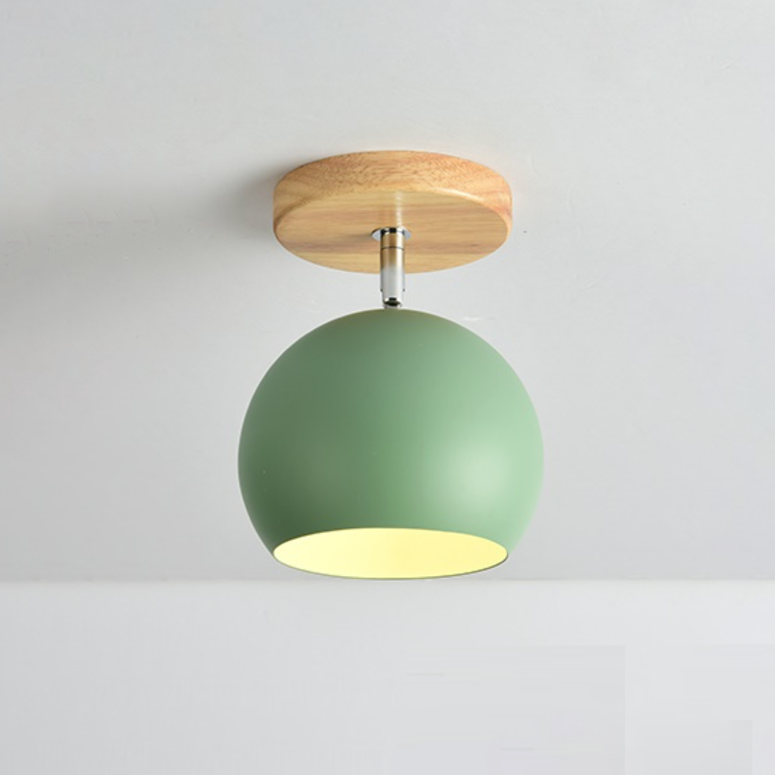 Scandinavian Ceiling Light - Adjustable Wood Cover for Versatile Illumination 5