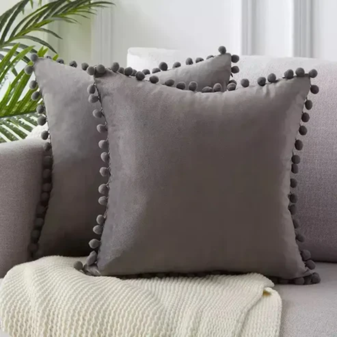 Scandinavian Cushion Cover Set - Stylish Cotton Linen Blend, 2 Pack 1