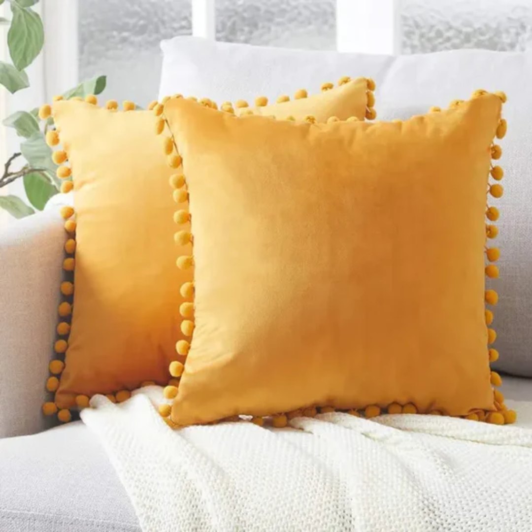 Scandinavian Cushion Cover Set - Stylish Cotton Linen Blend, 2 Pack 4