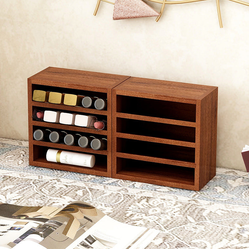 Scandinavian Pine 4-Tier Storage Shelf - Durable, Space-Saving Organizer 1