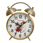 Scandinavian Vintage Alarm Clock - Luminous Twin Bell Design 0