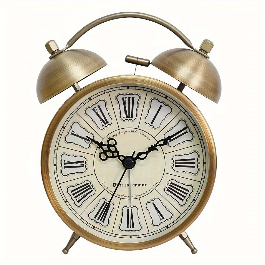Scandinavian Vintage Alarm Clock - Luminous Twin Bell Design 11