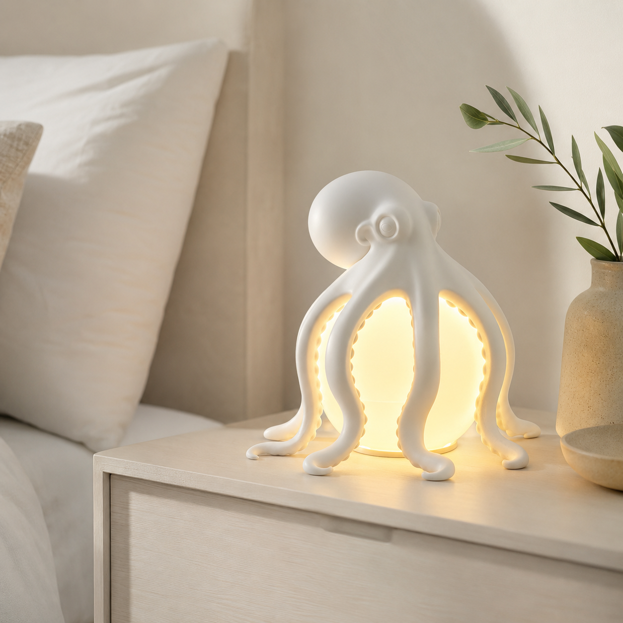 Sculptural Octopus Accent Light - Warm Ambient Glow for Unique Decor 2
