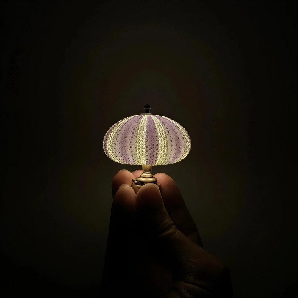 Sea Urchin Table Lamp - Unique Battery Operated Nightstand Light 3