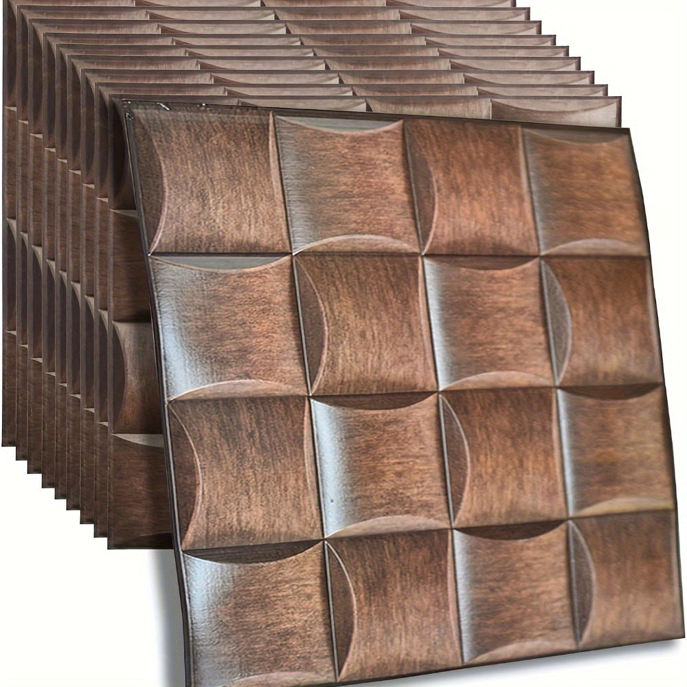 Self-Adhesive 3D Wall Panels - Wood Texture for Easy Indoor Installation 0