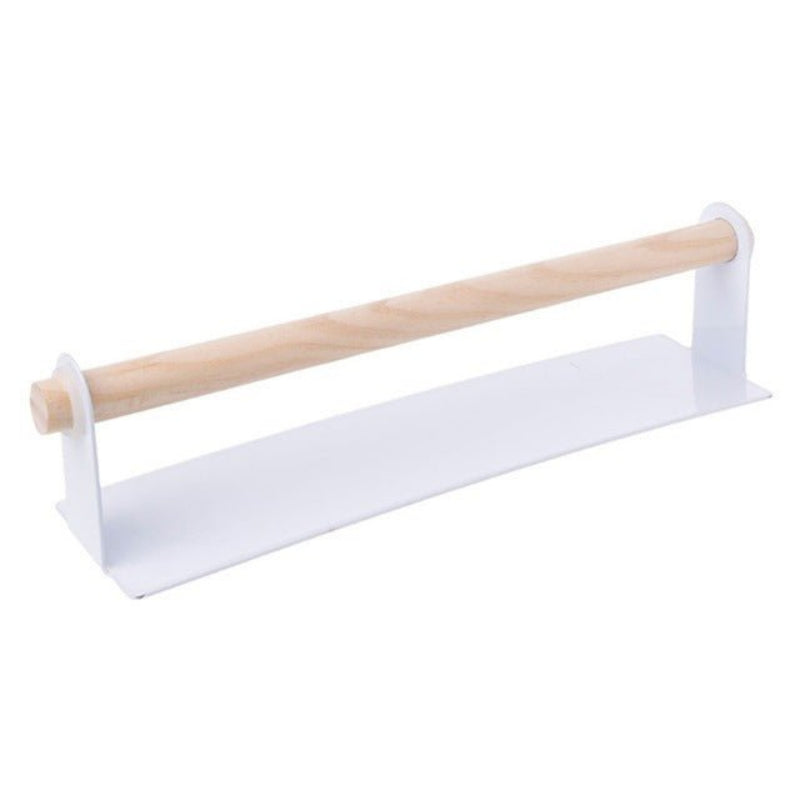 Self-Adhesive Towel Holder - Durable Iron & Wood for Kitchen Efficiency 9
