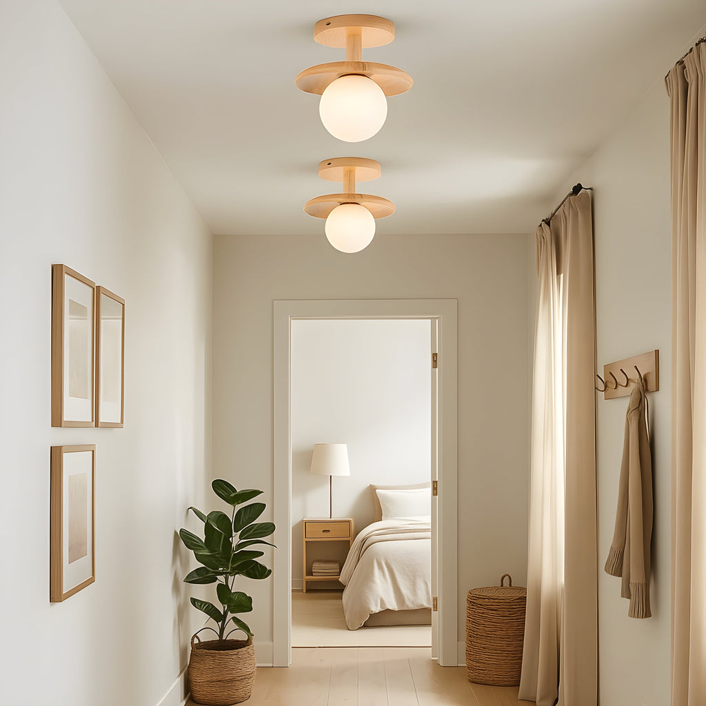 Semi-Flush Round Disc Ceiling Light - Modern LED, Space-Saving Design 3