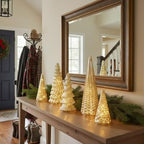 Set of 5 LED Christmas Trees with Warm White Lights, Battery Operated 6
