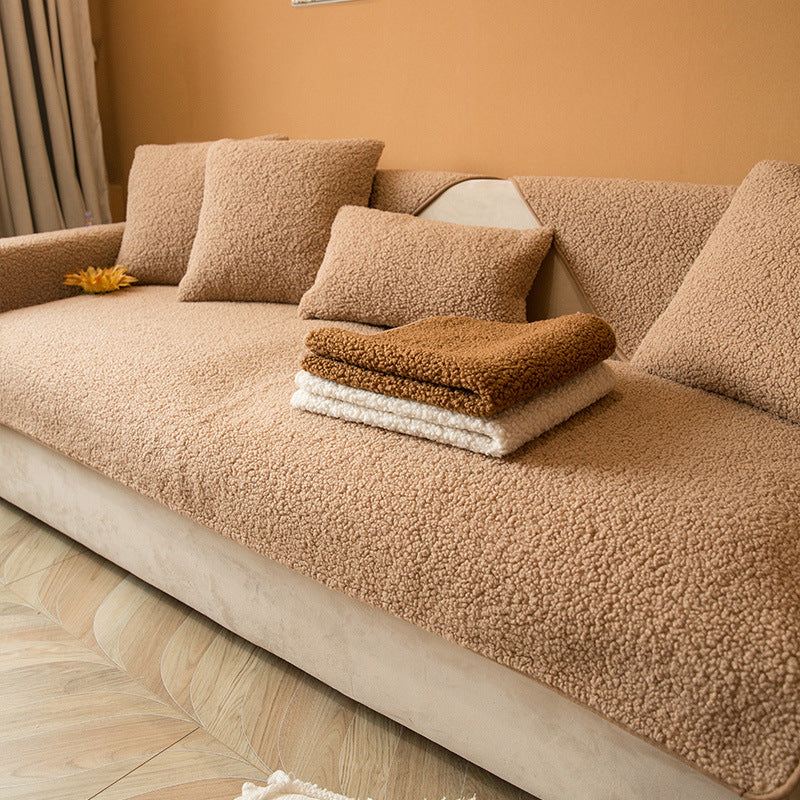 Sherpa Sofa Cover - Soft, Anti-Slip Protection for Couch Comfort 5