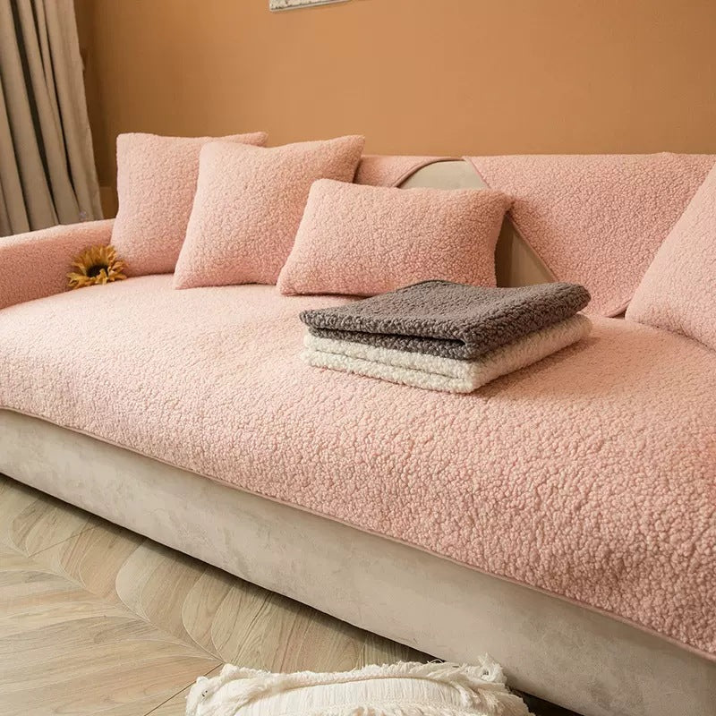 Sherpa Sofa Cover - Soft, Anti-Slip Protection for Couch Comfort 6