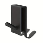 Black wall hook on a white background