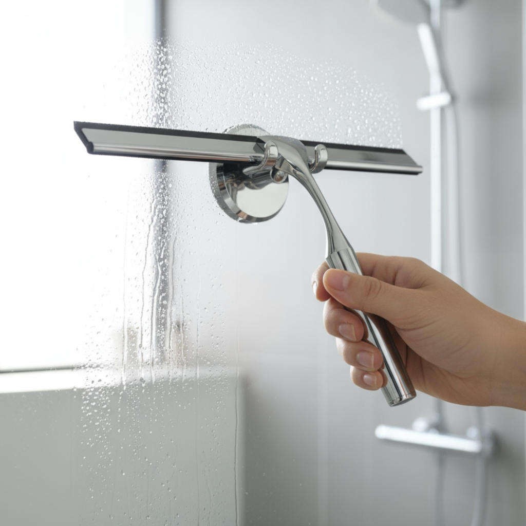 Shower Wiper with Strong Suction Cup – Streak-Free Cleaning Tool for Glass, Tiles, and Mirrors 4