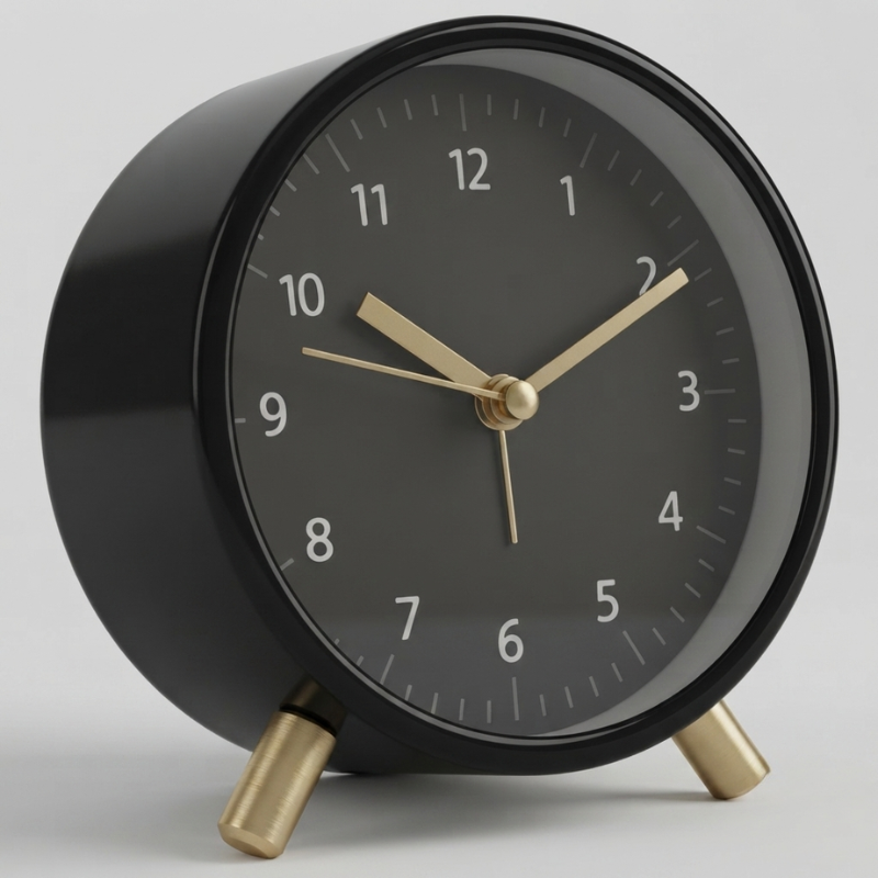 Silent Alarm Clock Quartz Movement Compact Design 02